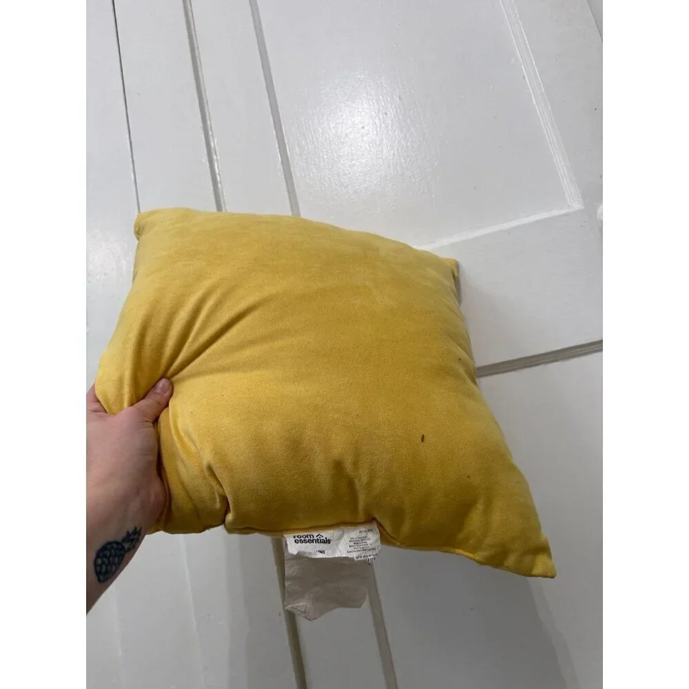 Room Essentials yellow throw pillow